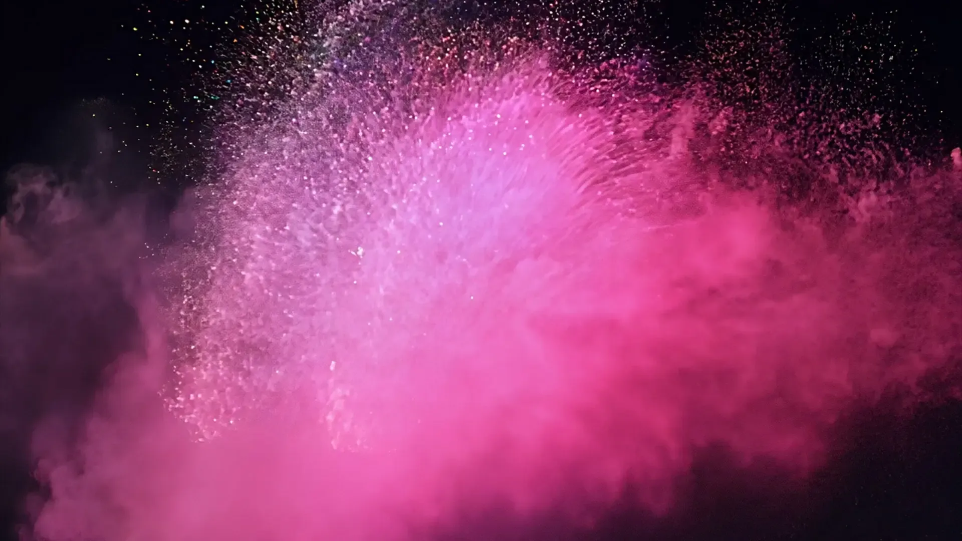 Vibrant Pink Dust Cloud Transition for Title Animations